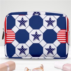 Patriotic Symbolic Red White Blue Make Up Pouch (medium) by Ravend