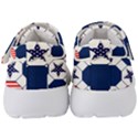 Patriotic Symbolic Red White Blue Kids  Velcro Strap Shoes View4