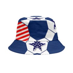 Patriotic Symbolic Red White Blue Bucket Hat by Ravend