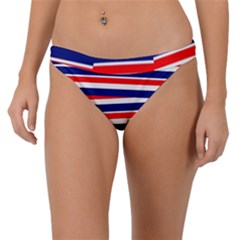 Red-white-blue-patriotic-ribbons Band Bikini Bottoms by Ravend