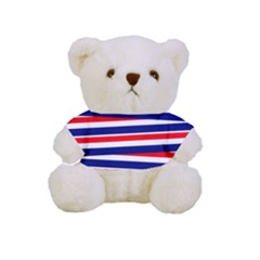 Red-white-blue-patriotic-ribbons Full Print Tee For Cuddly Teddy Bear by Ravend