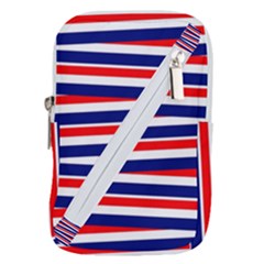 Red-white-blue-patriotic-ribbons Belt Pouch Bag (large) by Ravend