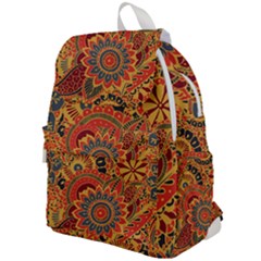 Bright Seamless Pattern With Paisley Mehndi Elements Hand Drawn Wallpaper With Floral Traditional In Top Flap Backpack by Ket1n9