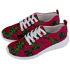 Seamless Pattern With Colorful Bush Roses Men s Lightweight Sports Shoes by Ket1n9