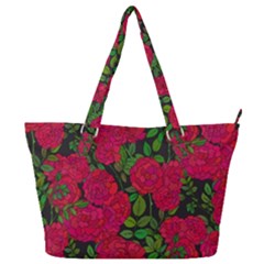 Seamless Pattern With Colorful Bush Roses Full Print Shoulder Bag by Ket1n9