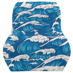 Storm Waves Seamless Pattern Raging Ocean Water Sea Wave Vintage Japanese Storms Print Illustration Car Seat Back Cushion  by Ket1n9