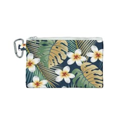 Seamless Pattern With Tropical Strelitzia Flowers Leaves Exotic Background Canvas Cosmetic Bag (small) by Ket1n9