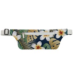 Seamless Pattern With Tropical Strelitzia Flowers Leaves Exotic Background Active Waist Bag by Ket1n9