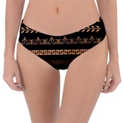 Set-antique-greek-borders-seamless-ornaments-golden-color-black-background-flat-style-greece-concept Reversible Classic Bikini Bottoms by Ket1n9