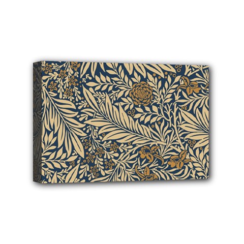 Brown Vintage Background Vintage Floral Pattern Mini Canvas 6  X 4  (stretched) by Ndabl3x