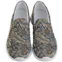 Brown Vintage Background Vintage Floral Pattern Men s Lightweight Slip Ons View1