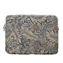 Brown Vintage Background Vintage Floral Pattern 14  Vertical Laptop Sleeve Case With Pocket View1