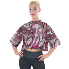 Abstract Blend Mock Neck T-shirt by kaleidomarblingart