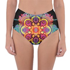 Pink Florales Muster Reversible High-waist Bikini Bottoms by 2607694c