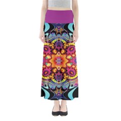 Pink Florales Muster Full Length Maxi Skirt