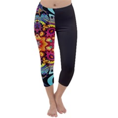 Florales Muster Capri Winter Leggings 