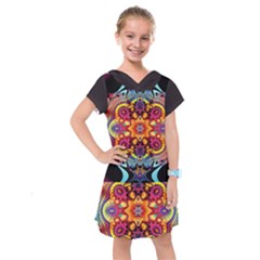 Florales Muster Kids  Drop Waist Dress