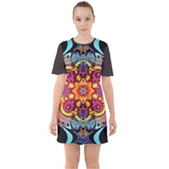 Florales Muster Sixties Short Sleeve Mini Dress