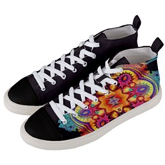 Florales Muster Men s Mid-top Canvas Sneakers