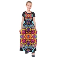 Florales Muster Kids  Short Sleeve Maxi Dress by 2607694c