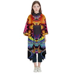 Florales Muster Kids  Hooded Rain Ponchos