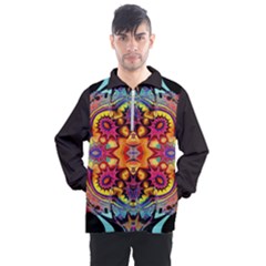 Florales Muster Men s Half Zip Pullover