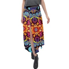 Florales Muster Velour Split Maxi Skirt by 2607694c