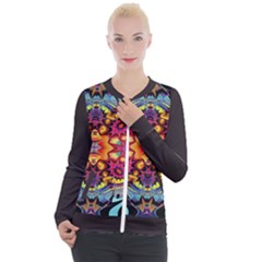 Florales Muster Casual Zip Up Jacket