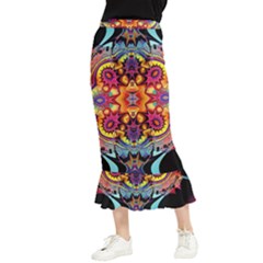 Florales Muster Maxi Fishtail Chiffon Skirt by 2607694c