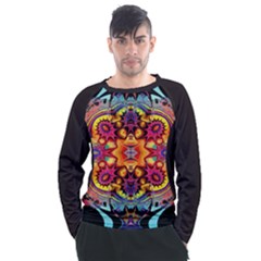 Florales Muster Men s Long Sleeve Raglan T-shirt