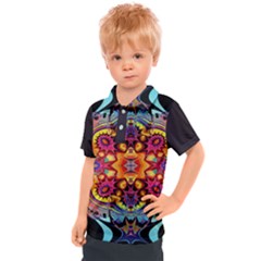 Florales Muster Kids  Polo T-shirt