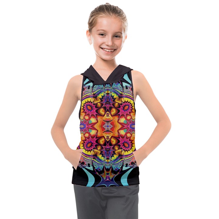 florales muster Kids  Sleeveless Hoodie