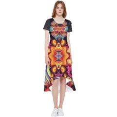 Florales Muster High Low Boho Dress