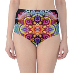 Pink Florales Muster Classic High-waist Bikini Bottoms