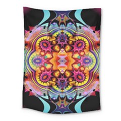 Pink Florales Muster Medium Tapestry