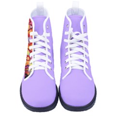 Pink Florales Muster Men s High-top Canvas Sneakers by 2607694c