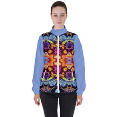 Blume Abstrakt Women s High Neck Windbreaker by 2607694c