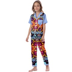 Blume Abstrakt Kids  Satin Short Sleeve Pajamas Set by 2607694c