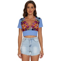 Blume Abstrakt V-neck Crop Top