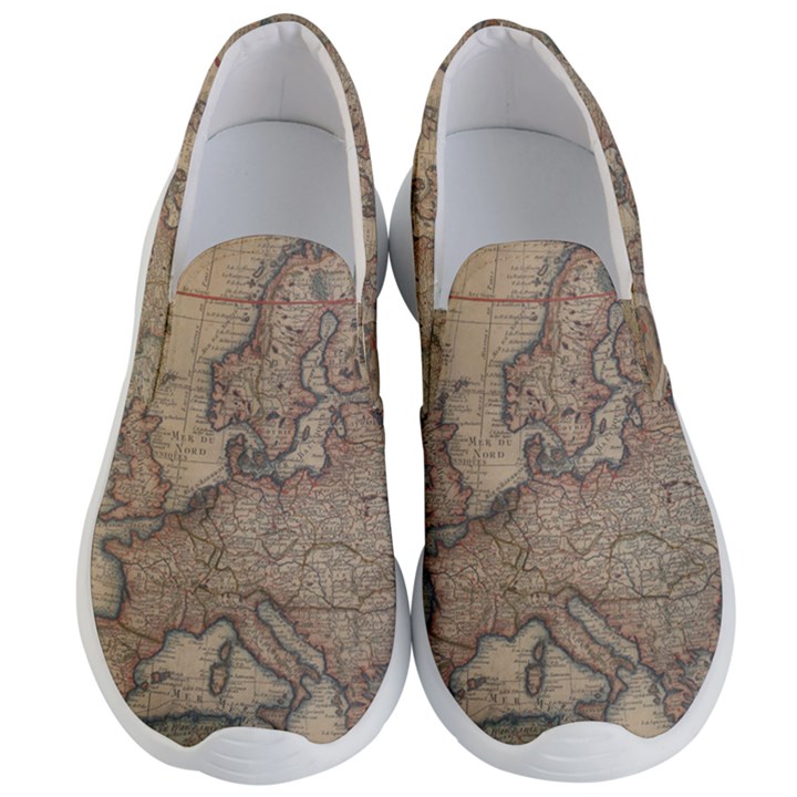 Old Vintage Classic Map Of Europe Men s Lightweight Slip Ons