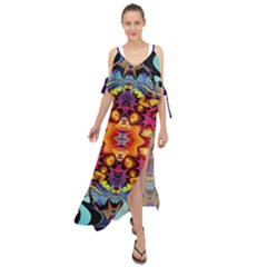 Lila Floral Blume Maxi Chiffon Cover Up Dress by 2607694c