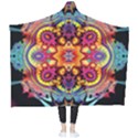 Lila floral blume Wearable Blanket View2