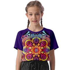 Lila Floral Blume Kids  Basic T-shirt by 2607694c