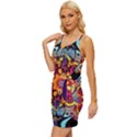 Lila floral blume Wrap Tie Front Dress View2