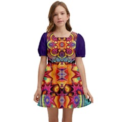 Lila Floral Blume Kids  Short Sleeve Dolly Dress by 2607694c