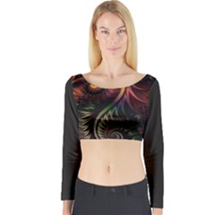 Fractal 1 Long Sleeve Crop Top by 2607694c