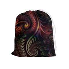 Fractal 1 Drawstring Pouch (xl) by 2607694c