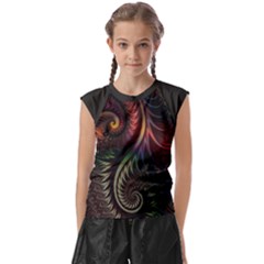 Fractal 1 Kids  Raglan Cap Sleeve T-shirt by 2607694c