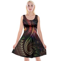 Fractal 1 Reversible Velvet Sleeveless Dress