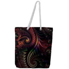 Fractal 1 Full Print Rope Handle Tote (large) by 2607694c